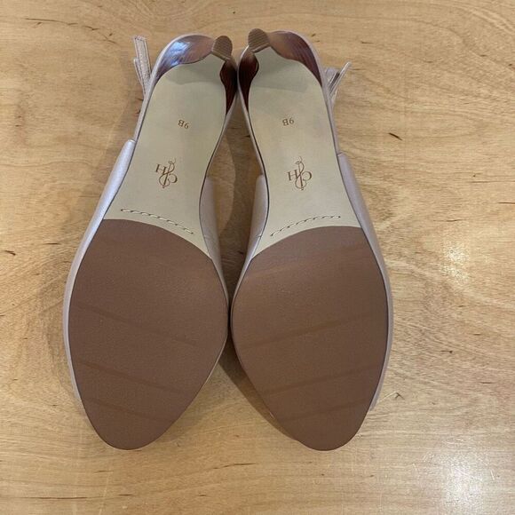 Cole Haan Womens Leather Peep Toe Maya Slingback Heel Pumps Nude Size 9B NWOT - Picture 7 of 7